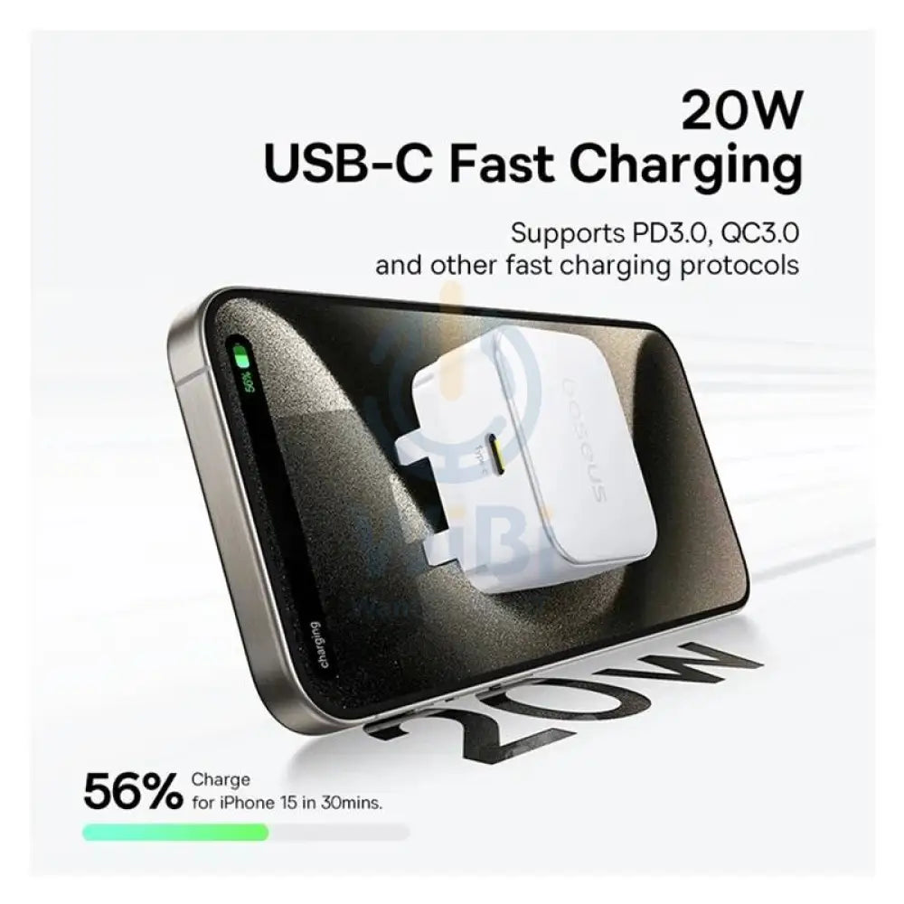 Baseus Palm Fast Charger - 20W / Moon White Accessories > Power Adapters