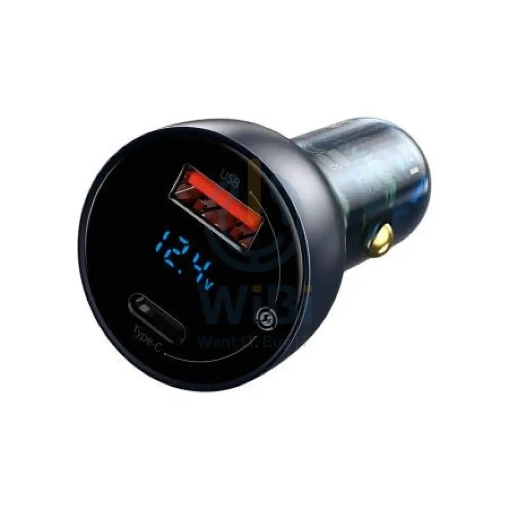 Baseus Particular Digital Display QC + PPS Dual Quick Charger - Car Charger / 65W / Dark Gray Accessories > Mobiles &
