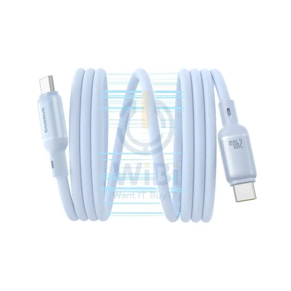 Baseus PicoGo Magnetic Liquid Silicone Fast-Charging Data Cable - USB-C / 1 Meter / 240W / Blue Accessories > Cables &