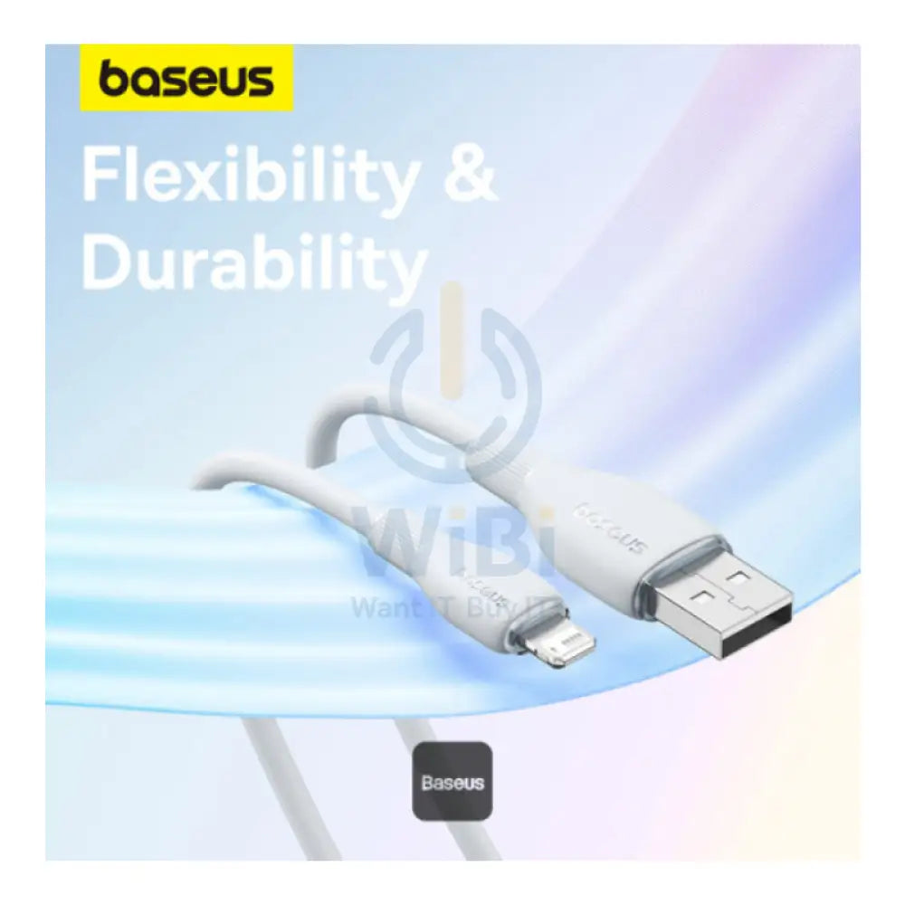 Baseus Pudding Series Fast Charging Cable - 1.2M / USB-A / Lightning / 12W / White Accessories > Cables & Converters >