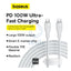 Baseus Pudding Series Fast Charging Cable - 2M / USB-C / 100W / Stellar White Accessories > Cables & Converters > Cables