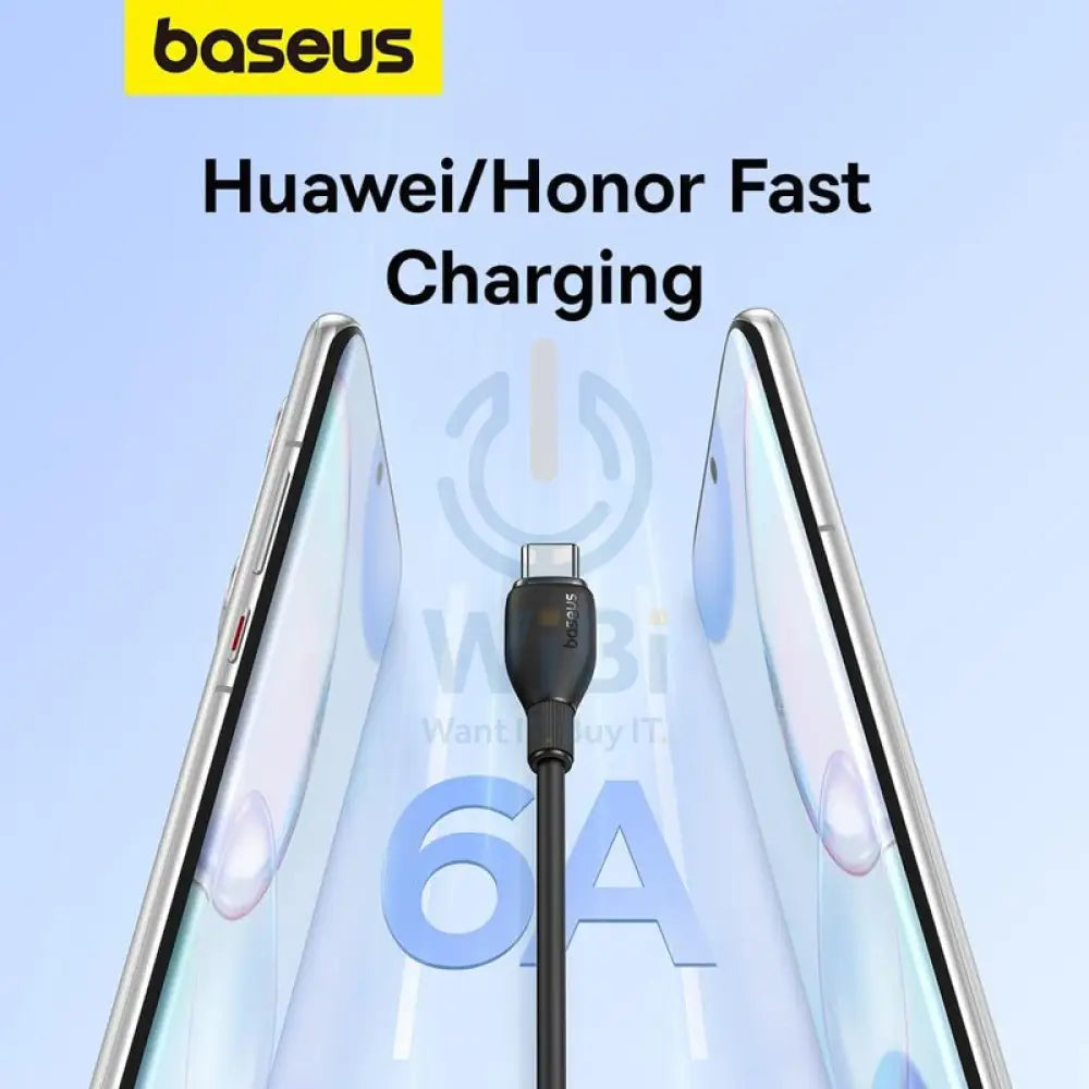 Baseus Pudding Series Fast Charging USB-A to USB-C Cable 2M - Cluster Black Accessories > Cables & Converters > Cables