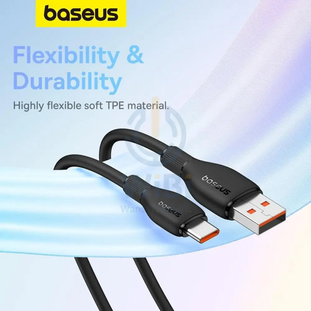 Baseus Pudding Series Fast Charging USB-A to USB-C Cable 2M - Cluster Black Accessories > Cables & Converters > Cables