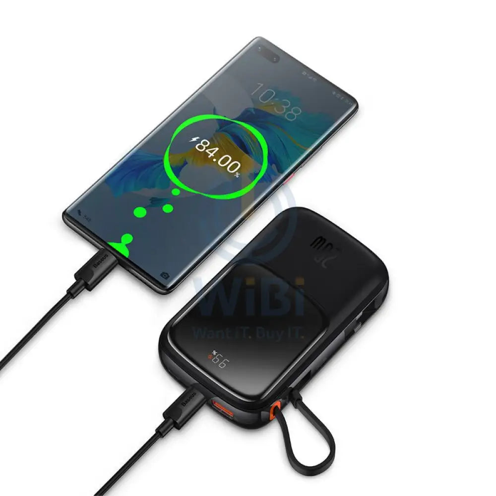Baseus Qpow Pro Digital Display Fast Charge Power Bank - 10000mAh/ 20W Iph Edition/ Black Accessories > Power Bank >