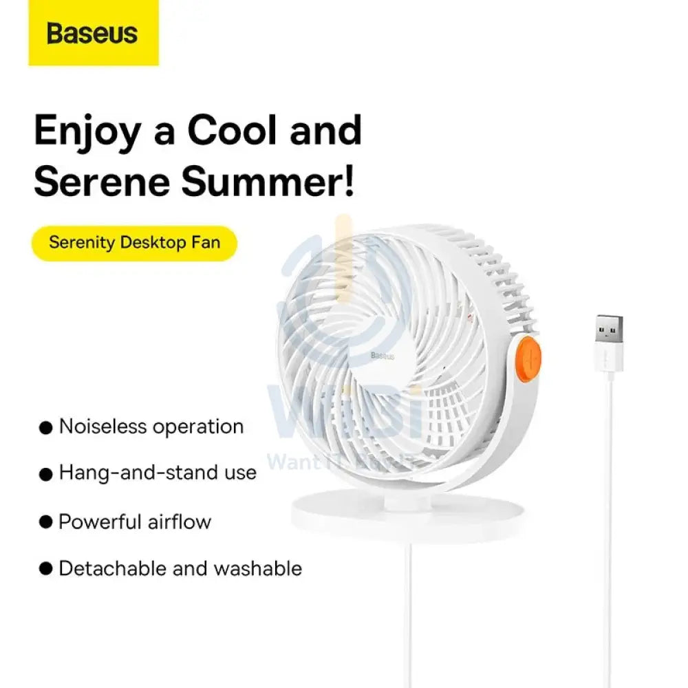 Baseus Serenity Desktop Fan - White Accessories > Smart Devices