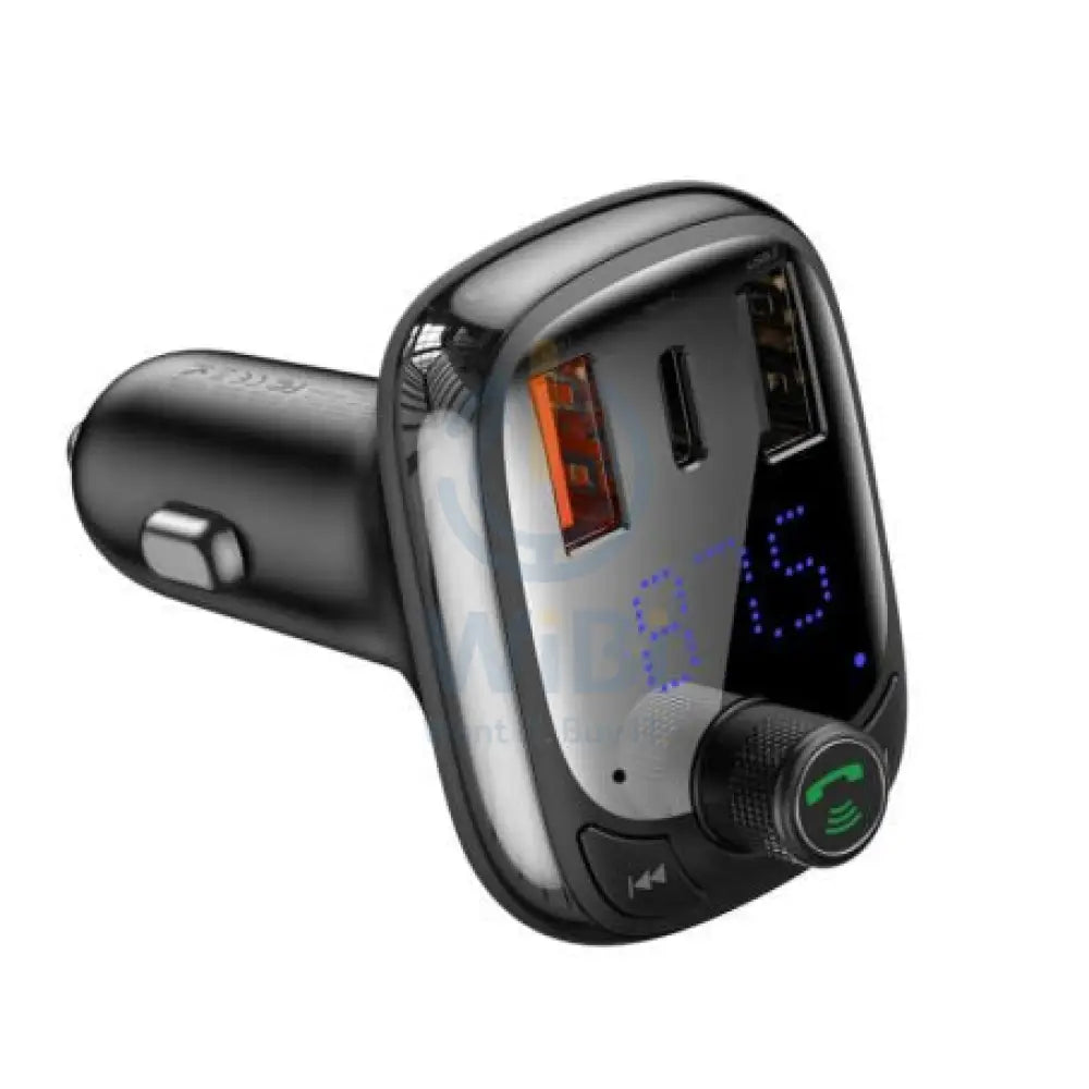 Baseus T Shaped S-13 Bluetooth MP3 Car Charger - Black Accessories > Power Adapters