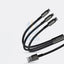 Baseus Tungsten Gold 3 in 1 Fast Data Cable - Micro/USB-C/Lightning/ 3.5a / 1.5 Meter / Black Accessories > Cables &