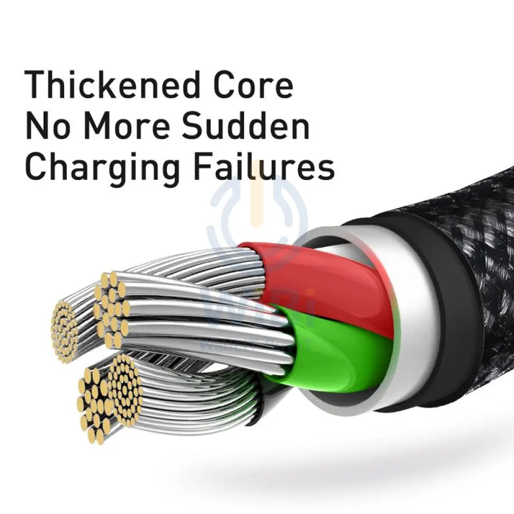 Baseus Tungsten Gold 3 in 1 Fast Data Cable - Micro/USB-C/Lightning/ 3.5a / 1.5 Meter / Black Accessories > Cables &