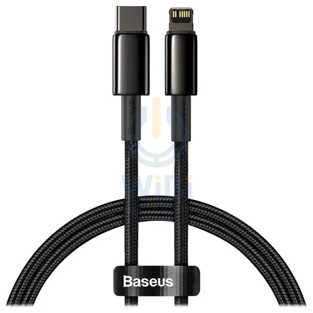 Baseus Tungsten Gold Charging Cable - USB-C / Lightning / 20W / 1 Meter / Black Accessories > Cables & Converters >