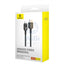 Baseus Unbreakable Series Fast Charging Data Cable - USB-A / USB-C / 1 Meter / 100W / Cluster Black Accessories >