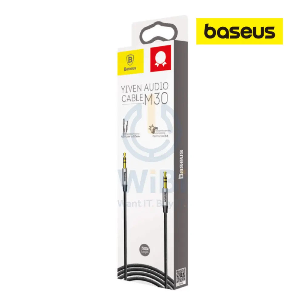 Baseus Yiven Audio Cable(Male to male) M30 - 1.5m / Silver/Black Accessories > Cables & Converters > Cables