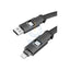BAZIC Go Charge Alucable 4 in 1 Input Cable 1M / USB C / USB A / Lightning / Black Accessories > Cables & Converters >