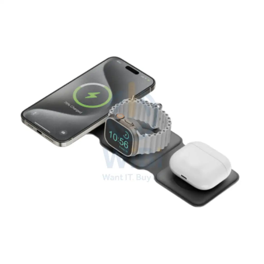 BAZIC GoMag Trio Plus 3 in 1 Elevated Foldable Charger 15W / Grey Accessories > Power Adapters