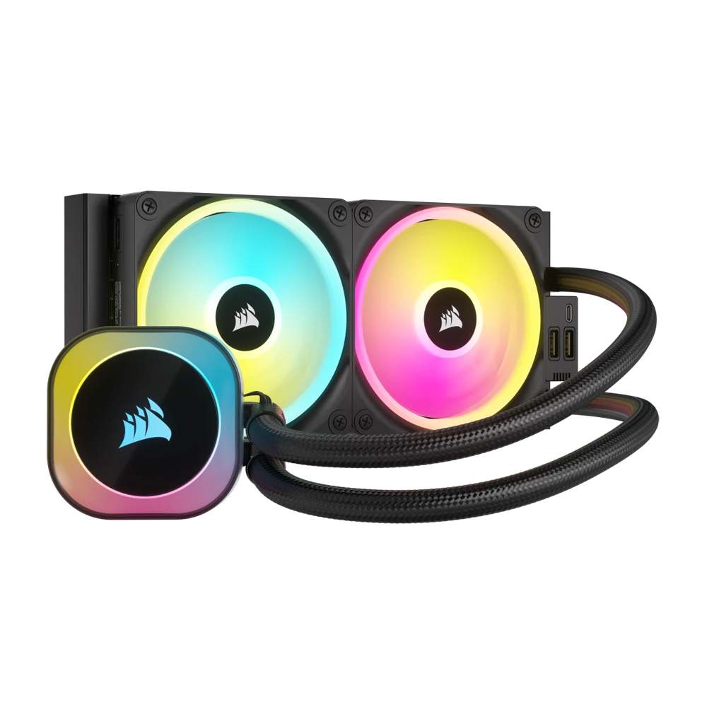 CORSAIR iCUE LINK H100i RGB AIO Liquid CPU Cooler - 240mm / Black