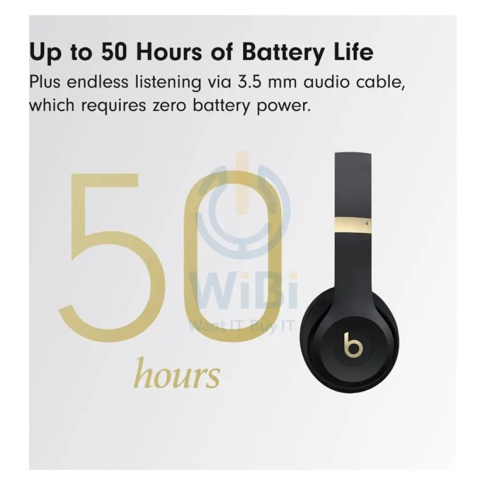 Beats Solo 4 Wireless Headphone - Bluetooth / 3.5mm / USB-C / Black/Gold Accessories > Audio > Headphones