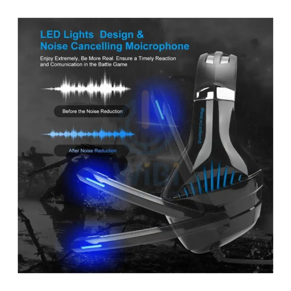Beexcellent GM-5 Stereo Gaming Headset - Blue Accessories > Audio > Headphones > Gaming Zone