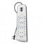 Belkin 8 Way Surge Protection Strip - 2M With 2 X 2.4Amp Usb Charging Station Power Extension - White Accessories >