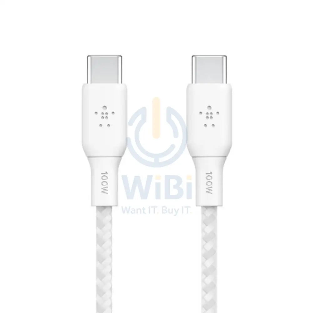 Belkin BoostCharge Braided Cable - 2 Meter / 100W / USB-C / White Accessories > Cables & Converters > Cables