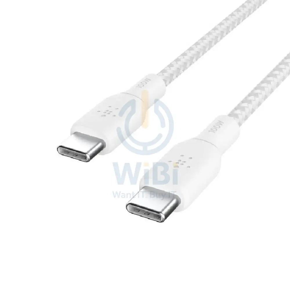 Belkin BoostCharge Braided Cable - 2 Meter / 100W / USB-C / White Accessories > Cables & Converters > Cables