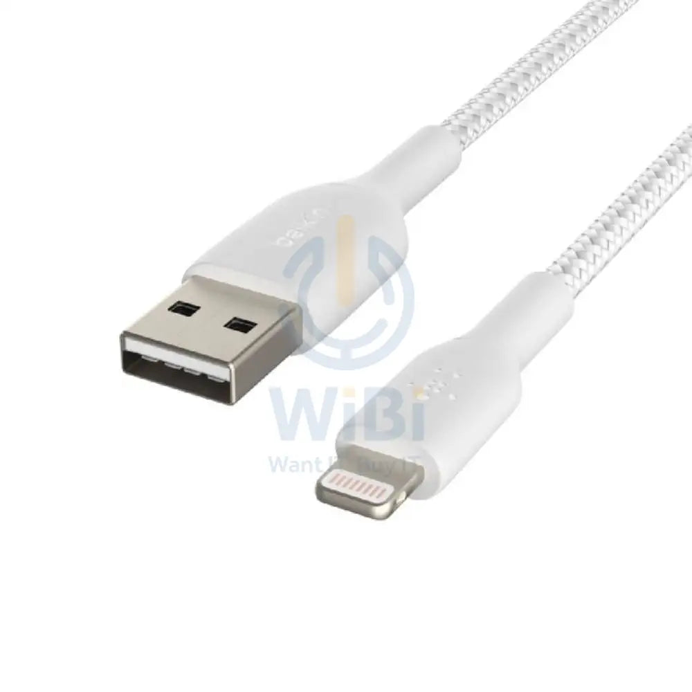 Belkin Premium Braided Cable - 1 Meter / USB-A / Lightning / White Accessories > Cables & Converters > Cables