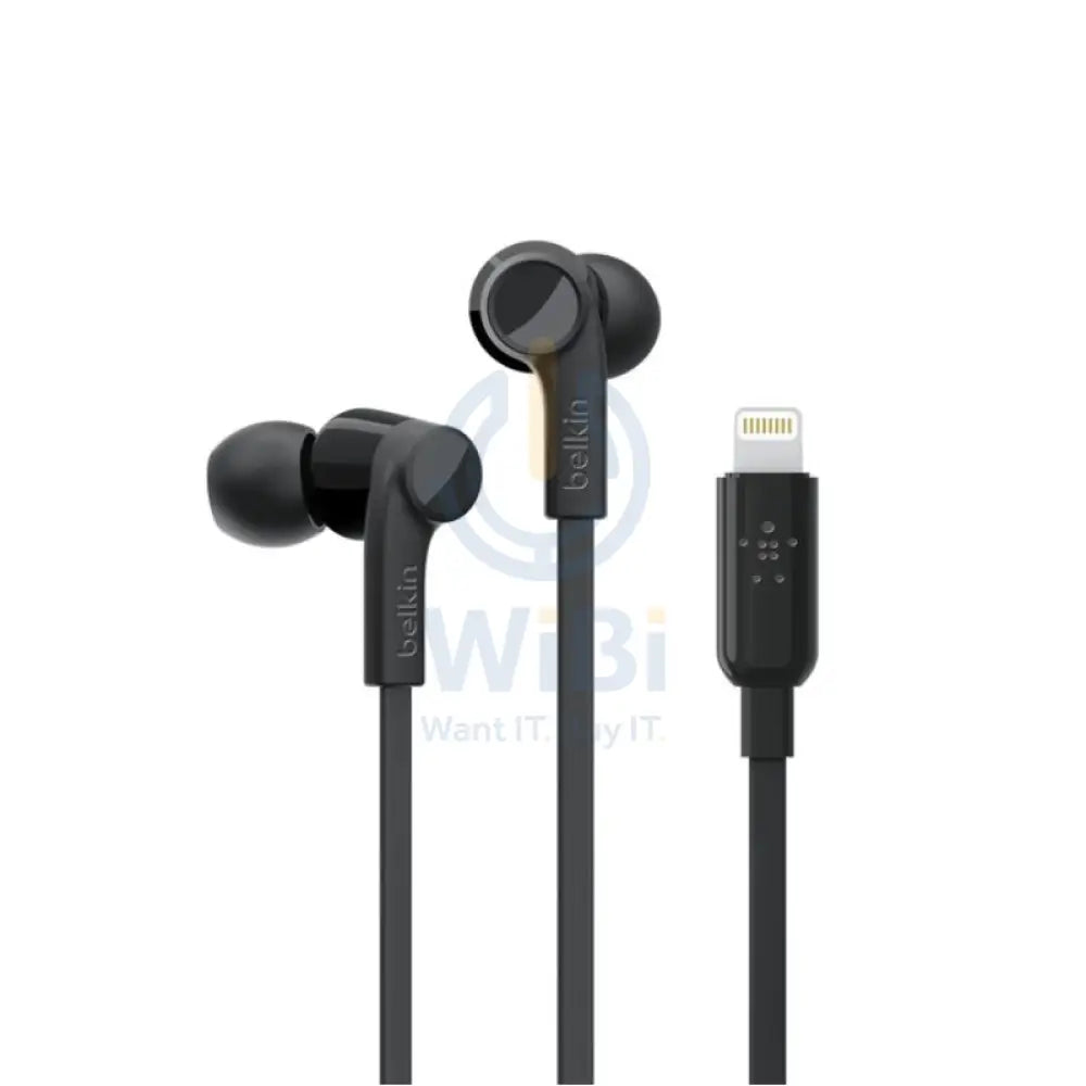 Belkin SoundForm Wired Earphone with Lightning Connector - Black Accessories > Audio > Headphones