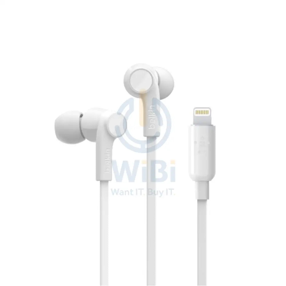 Belkin SoundForm Wired Earphone with Lightning Connector - White Accessories > Audio > Headphones