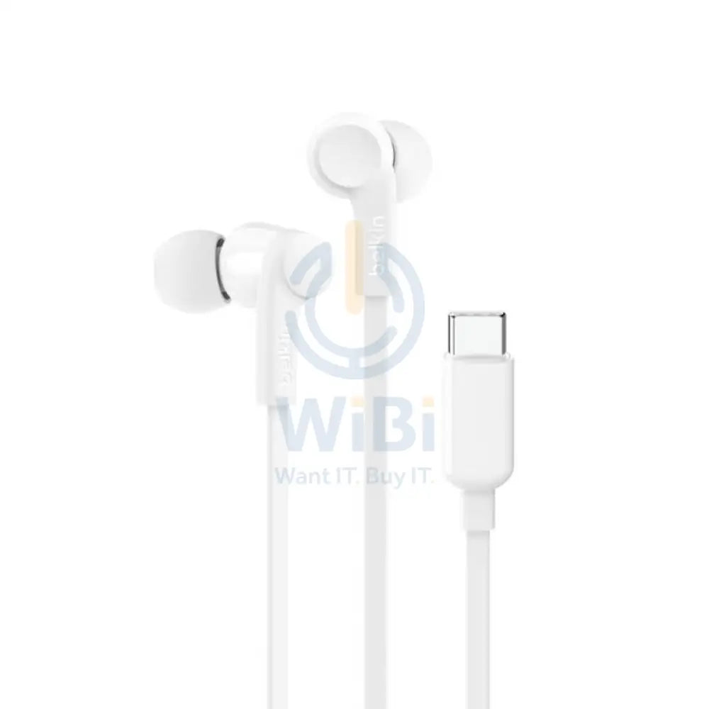 Belkin SoundForm Wired Earphone with USB-C Connector - 1.2 Meter / White Accessories > Audio > Headphones