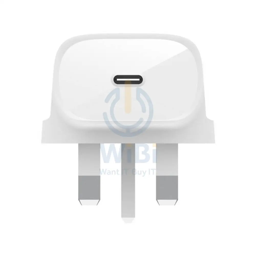 Belkin Wall Charger with Cable - 1 Meter / 30W / USB-C / Lightning / White Accessories > Power Adapters