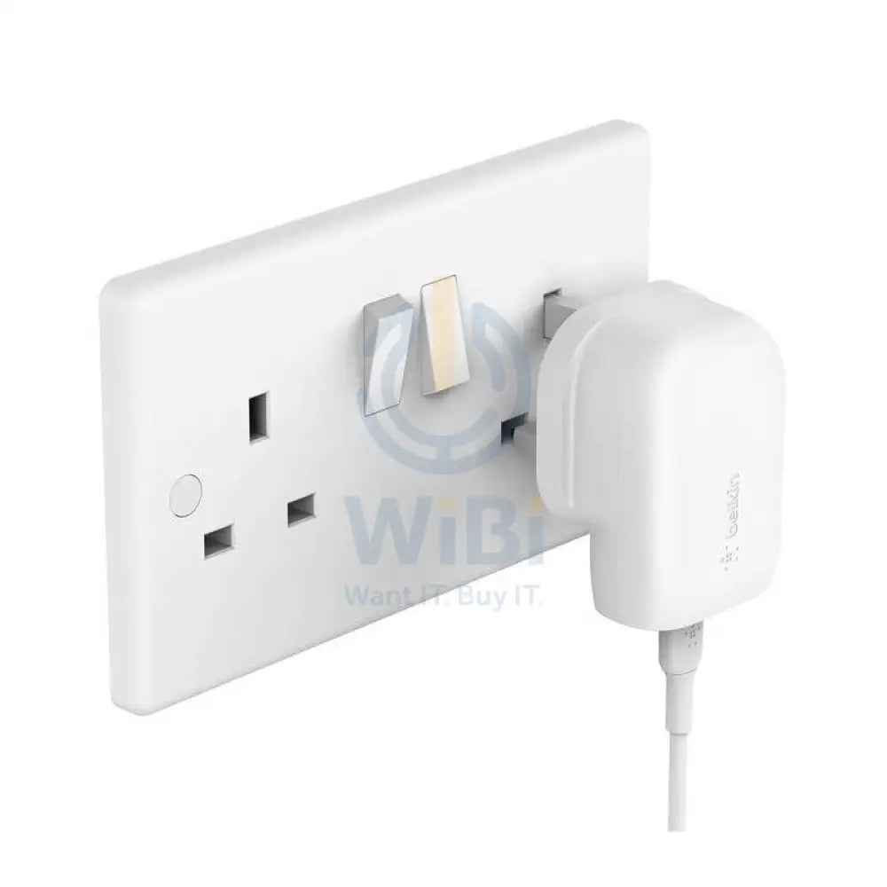 Belkin Wall Charger with Cable - 1 Meter / 30W / USB-C / White Accessories > Power Adapters