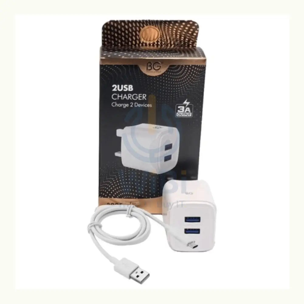BG 8222 2x USB Wall Charger - White Accessories > Power Adapters