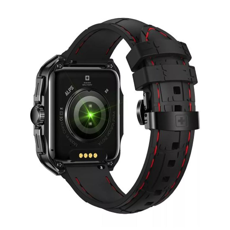 Swiss Military Smart Watch With GunFrame Black Silicon Strap Smart Watches