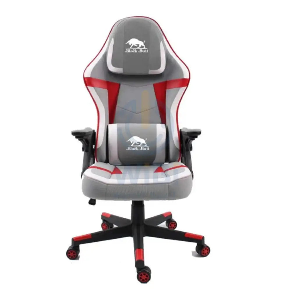 Black Bull Gaming Chair - Light Grey/White/Red Accessories > Chairs > Gaming Zone