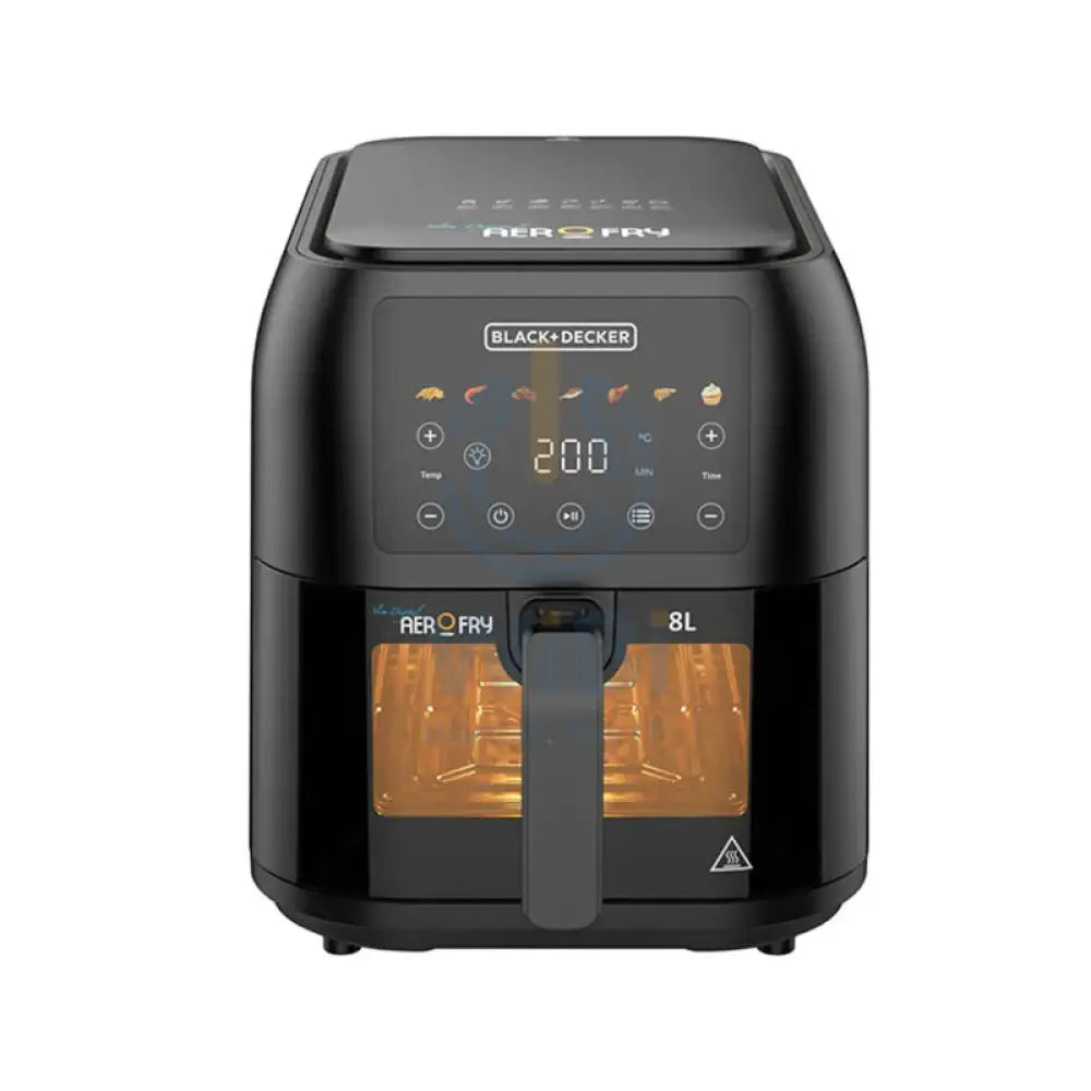 Black + Decker SAF80W Slim Digital Air Fryer With Window Accessories > Smart Devices