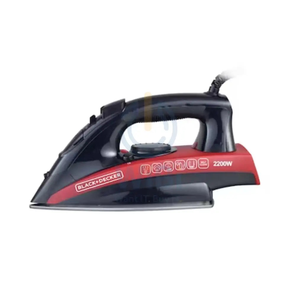 Black + Decker X2200-B5 Steam Iron - Up to 2200 Watts / 220ml / Non-Stick Soleplate Accessories > Smart Devices