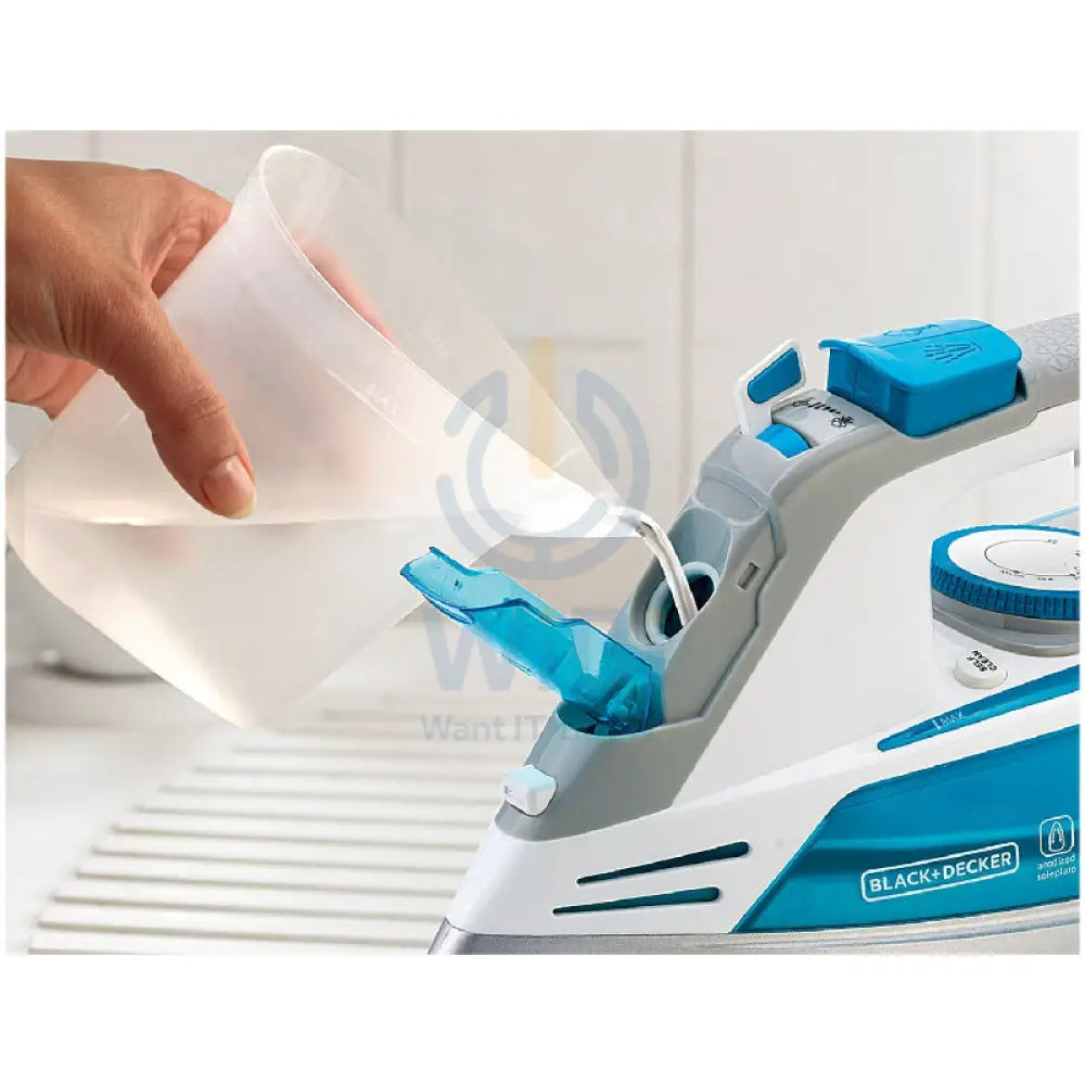 Black + Decker X2800-B5 Steam Iron - 2800 Watts / 330ml / Anodized Soleplate Accessories > Smart Devices