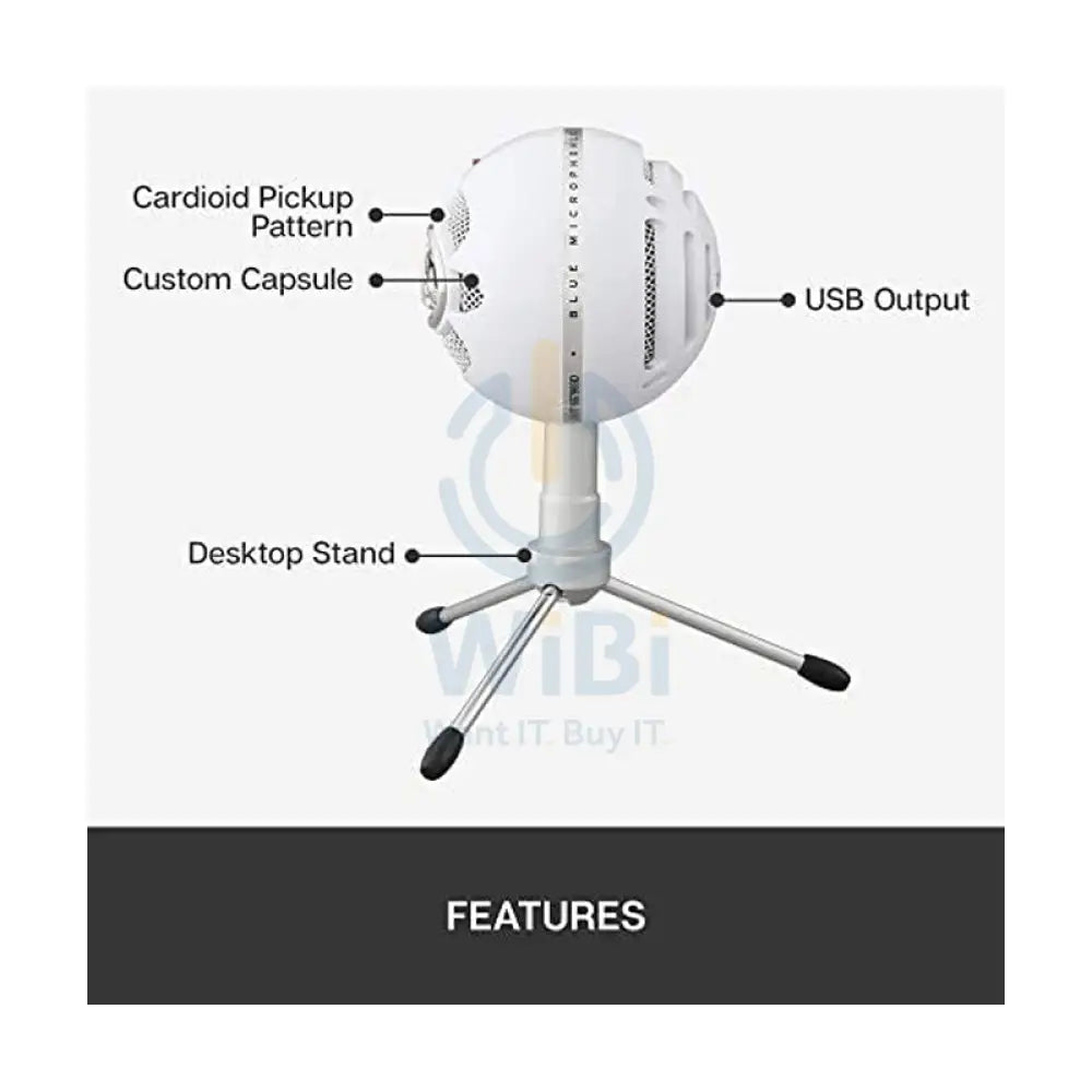 Blue Snowball iCE USB Microphone - USB / White