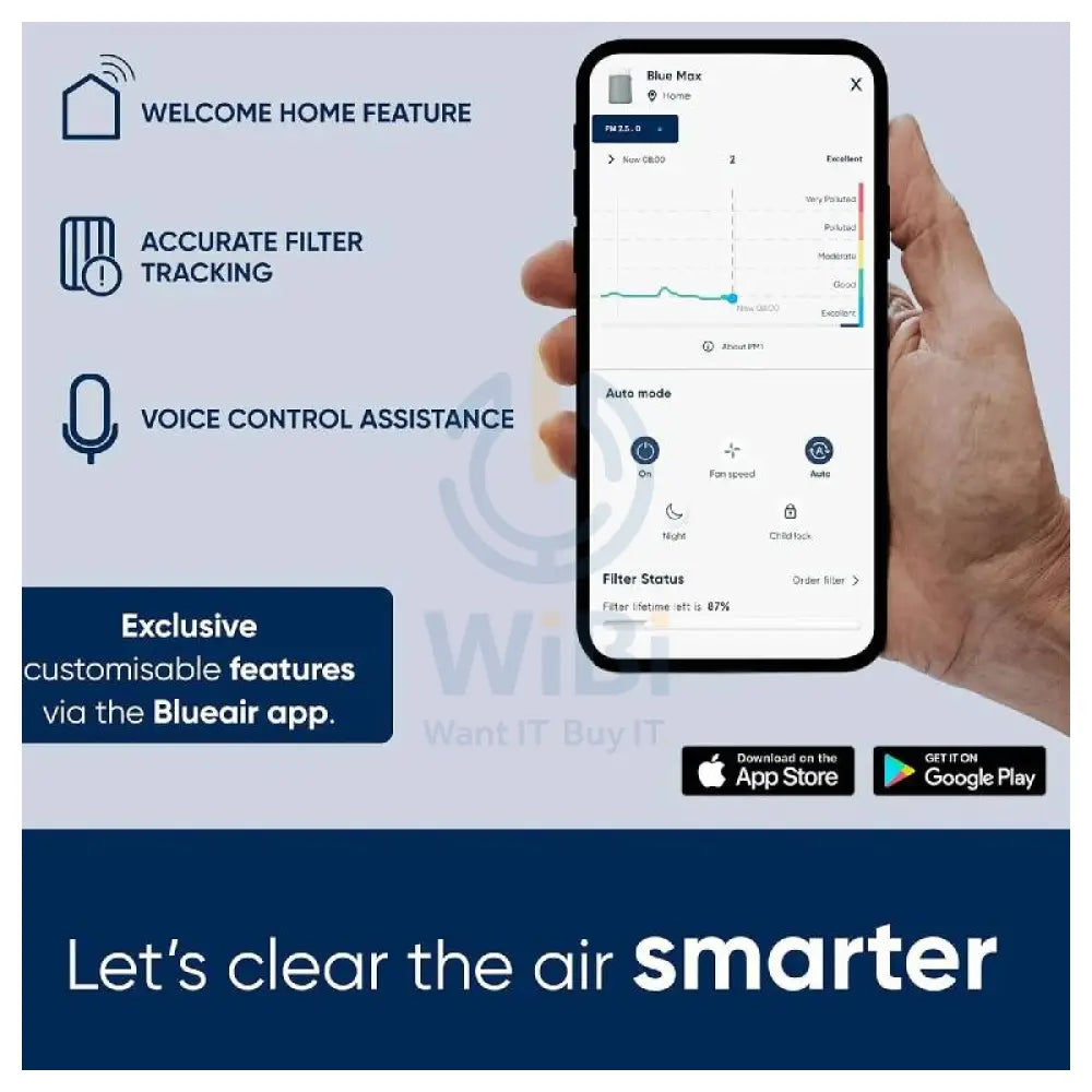 Blueair Blue Pure 3350i Air Purifier - 86 m² / Gray/White Accessories > Smart Devices