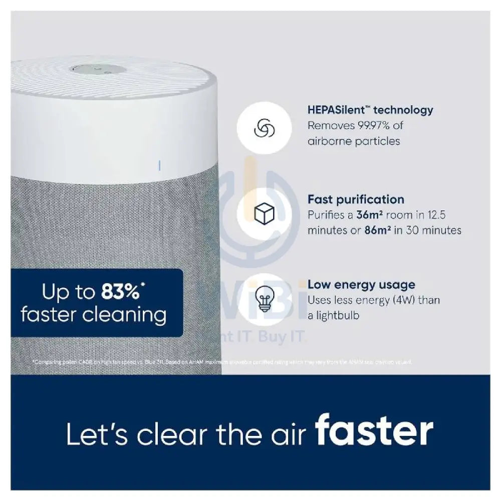 Blueair Blue Pure 3350i Air Purifier - 86 m² / Gray/White Accessories > Smart Devices