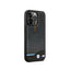 BMW iPhone 14 Pro Max M Collection PU Carbon Case with Bottom Horizontal Blue Line - Black Accessories > Mobiles &