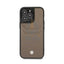 BMW iPhone 14 Pro Max Signature Collection Genuine Leather Case with Cardslot Embossed Pattern - Taupe Accessories >