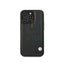 BMW iPhone 14 Pro Signature Collection Genuine Leather Case Hot Stamp Line And Blue Dots - Black Accessories > Mobiles