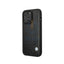 BMW iPhone 14 Pro Signature Collection Genuine Leather Case Hot Stamp Line And Blue Dots - Black Accessories > Mobiles