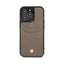 BMW iPhone 14 Pro Signature Collection Genuine Leather Case with Cardslot Embossed Pattern - Taupe Accessories >