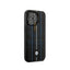 BMW iPhone 14 Pro Signature Collection Genuine Leather Case with Hot Stamp Lines - Black Accessories > Mobiles &