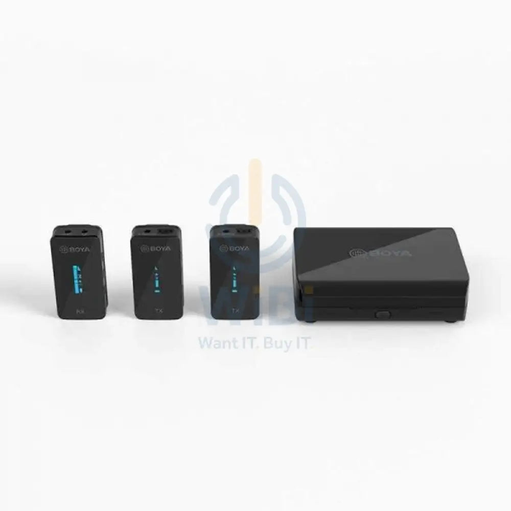 BOYA 2.4GHz Wireless Microphone (2transmitters + 1receiver) - Black Accessories > Audio > Microphone > Offer Zone