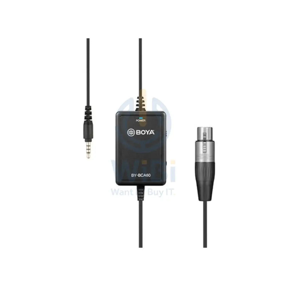 BOYA BY-BCA60 Female XLR TO 3.5mm Male TRRS Microphone Audio Adaptor Accessories > Audio > Microphone