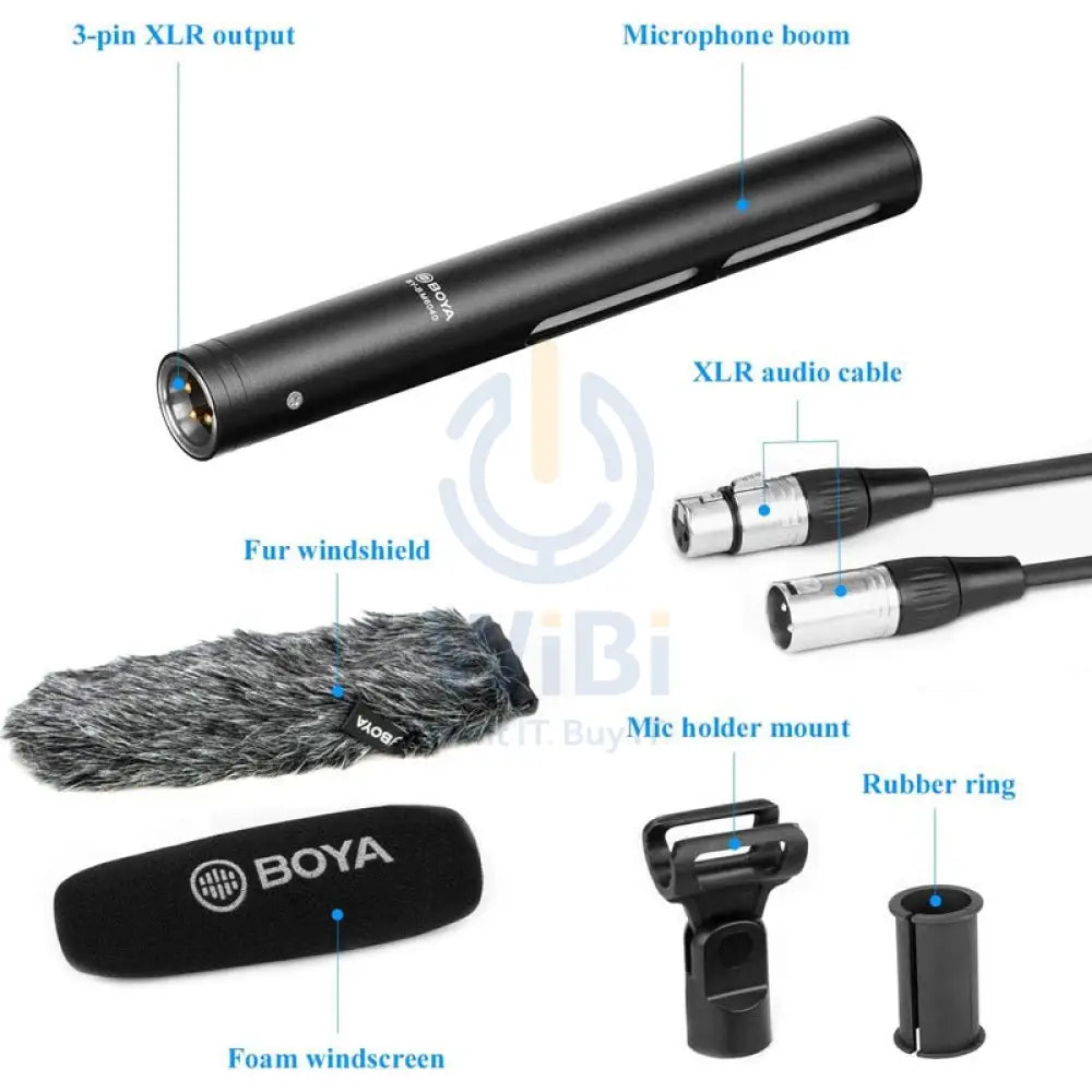 Boya BY-BM6040 Cardioid Shotgun Microphone - Mic / 3-pin / XLR - Black Accessories > Audio > Microphone