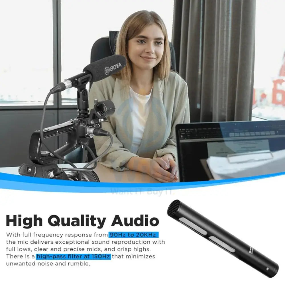Boya BY-BM6040 Cardioid Shotgun Microphone - Mic / 3-pin / XLR - Black Accessories > Audio > Microphone
