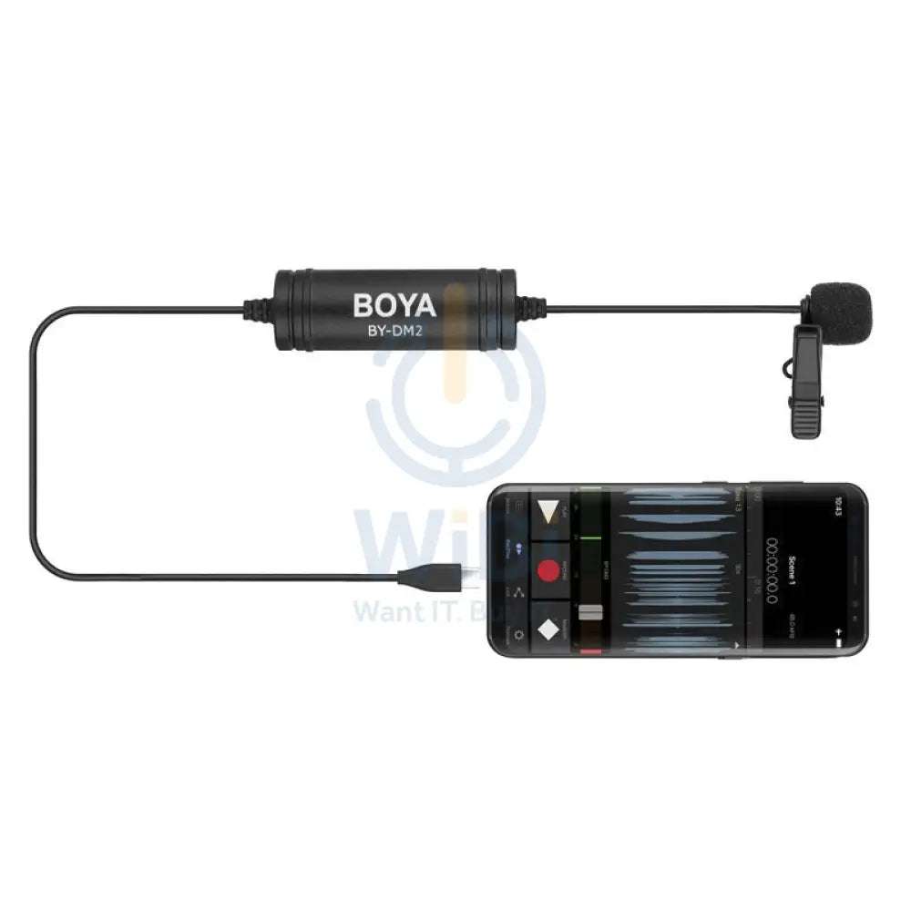 Boya BY-DM2 Digital Lavalier Microphone - 6M / 25Hz / Type-C - Black Accessories > Audio > Microphone