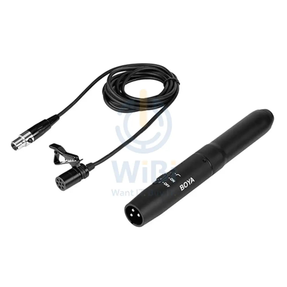 BOYA BY-M11OD Professional Omni-Directional XLR Lavalier Microphone System - 2M / 3 Pin XLR - Black Accessories > Audio